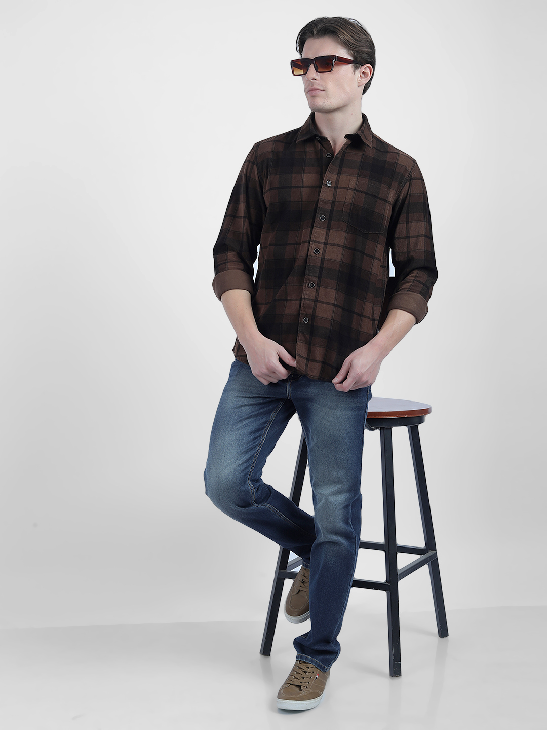 Numero Uno Men Faded Dark Blue Jeans